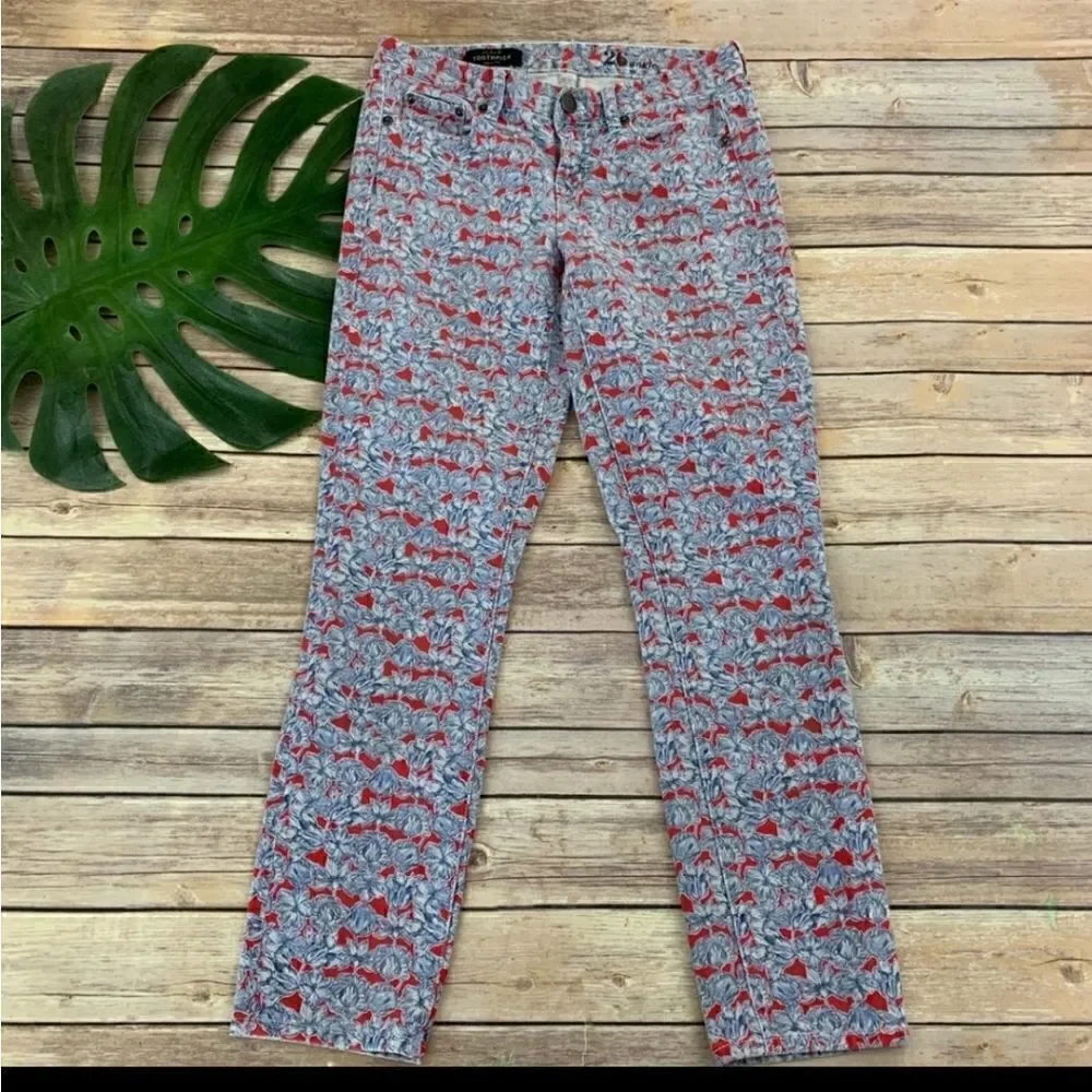 J CREW Toothpick Ankle Floral Pants